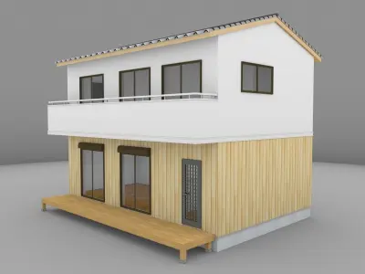 House model for background 19 Low-poly 3D model