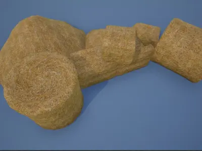 Lowpoly Hay Stacks Low-poly 3D model