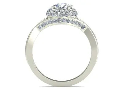Women Wedding Engagement Twisted  Ring 3D print model purchase