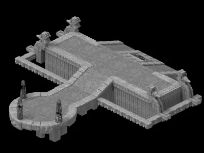 Egypt - Ruins - Platform 01 3D model