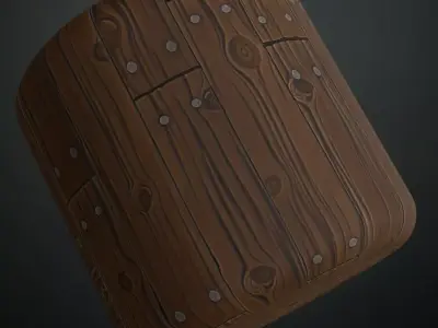 Stylized Dark Wood Floorboards Texture