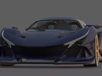 2018 Apollo Intensa Emozione Carbon Purple 3D Model  Hypercar Low-poly 3D model