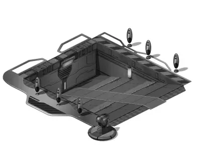 Space-garage entrance 3D model