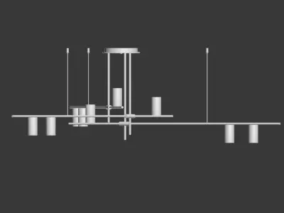 Bokt Contemporary Minimalist 9 Light  3D model