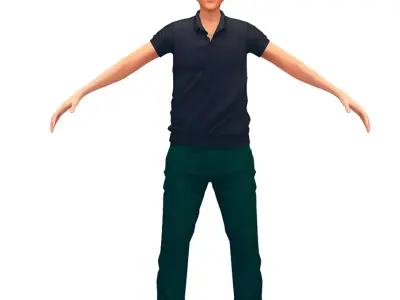 Cartoon High Poly Subdivision Avatar 013 Low-poly 3D model