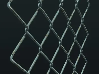 Mesh Link Fence Element 3D model