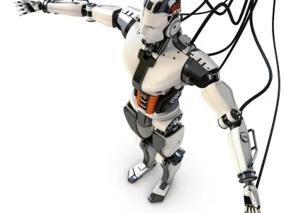 Man cyborg robot 3D model