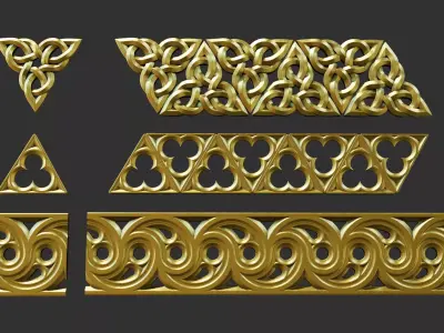  Gothic pattern architecture model 3D model