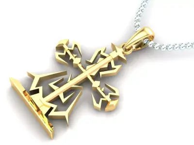 Light Gold Cross New Design  CP 51 3D print model