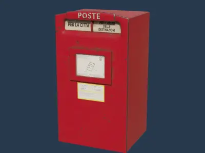 Postbox Low-poly 3D model