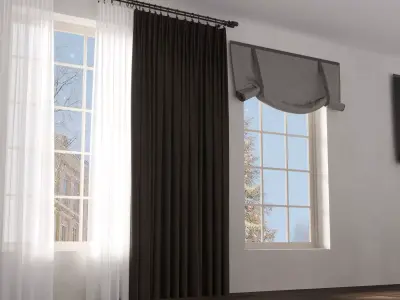 Curtain set - 17 3D models Free 3D model