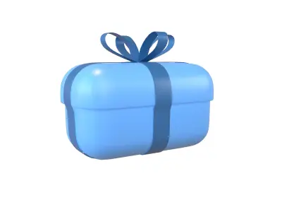 Giftbox v2 004 Low-poly 3D model