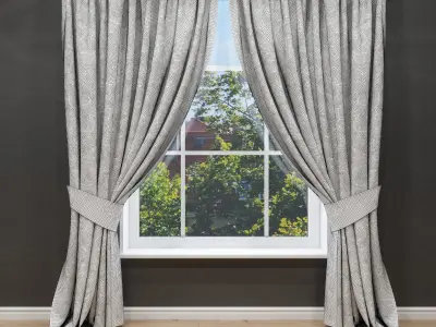 Elegant curtain 3D model