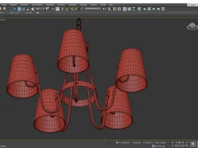 Aston Chandelier Low-poly 3D model