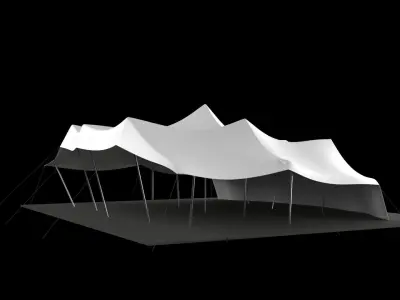 Stretch tent Low-poly 3D model