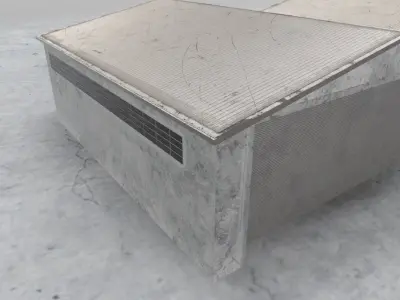 LQSA Hangar 3 Low-poly 3D model