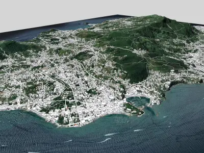 Island Ischia Tyrrhenian Sea Italy 3D model