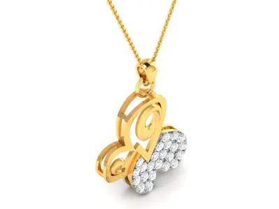 Women Pendant 3dm STL OBJ FBX Render Details 3D print model 20