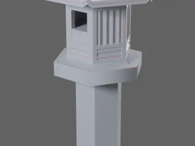 Japanese toro Low-poly 3D model