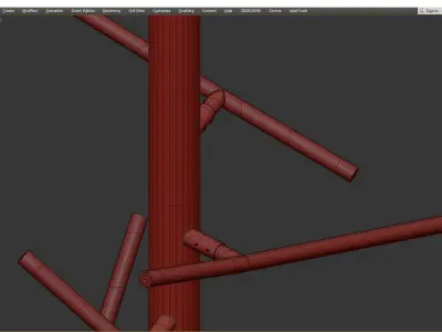 Gallotti and Radice bolle panging lamp 8 Low-poly 3D model