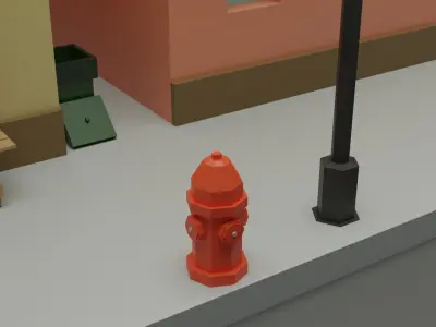 LOW POLY URBAN STREET MODELS  Free low-poly 3D model