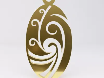 Maori pendant 10 3D print model