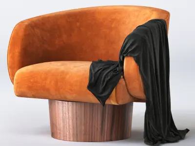 Rotunda Chair Low-poly 3D model