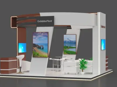 Exhibition Stand Idea Round 3D model