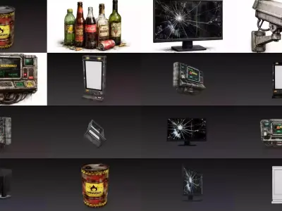 Cyberpunk Alley 30 plus Mega  Pack - Industrial Environment Kit