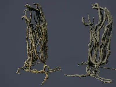 Roots PBR v2 Low-poly 3D model