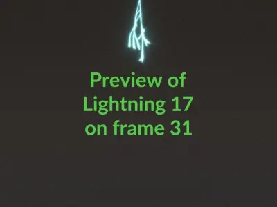 Animated Lightning v17 Low-poly 3D model