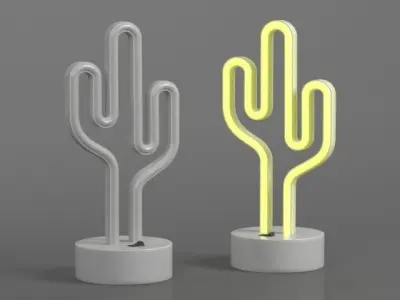 Cactus-shaped table lamp 3D model