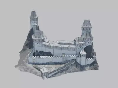 Trosky Castle Upper Stronghold 1 to 400 Scale 1 block 3D print model
