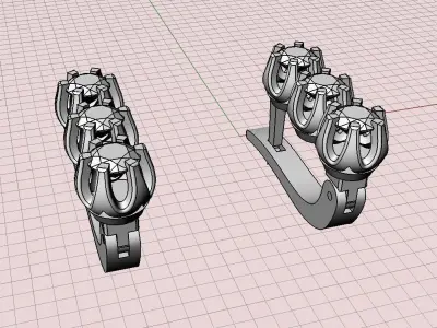 Traffic light earrings 3D print model