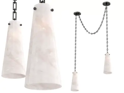 Alabaster Chandelier 3D model