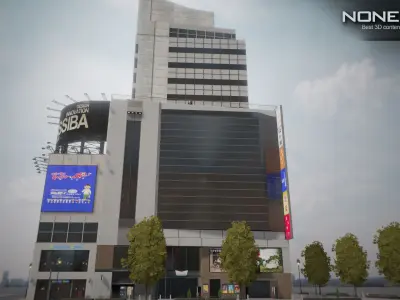 Shibuya Block 01 Unity Low-poly 3D model