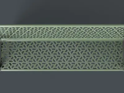 Metal Modern Bench 11 PBR Game Ready Low-poly 3D model