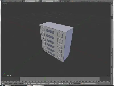 Door Access Panel Retro Sci Fi Computer Buttons Prop Environment Low-poly 3D model