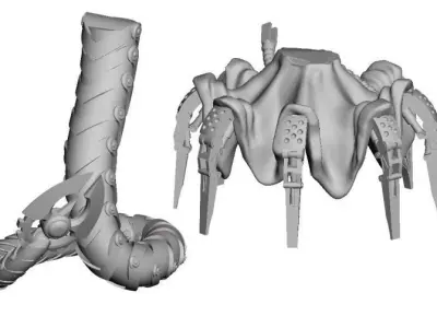 Dark Techno priests pack 3D print model