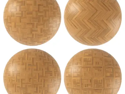 Parquet - Laminate - Wooden floor 4 in 1 3D model