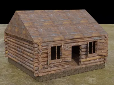 medieval wood house 3D model