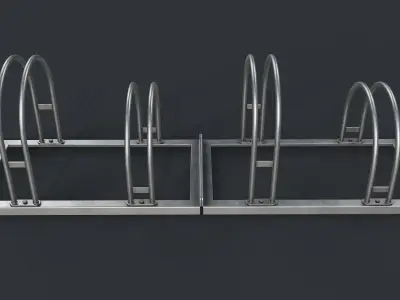 Bike Rack 3 PBR Game Ready Low-poly 3D model