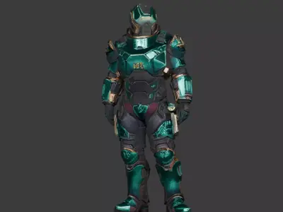 Space Agent  Sci-Fi Character 3D Model  3D model