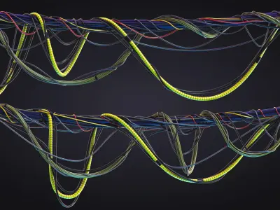 Industrial Wires set 3D model