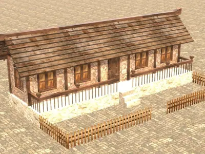 Medieval house thirteen 19 Low-poly 3D model