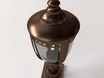 Post Lantern 3D model