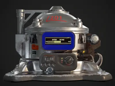 Nuclear Generator Low-poly 3D model