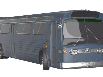 City Bus Low-poly 3D model 4