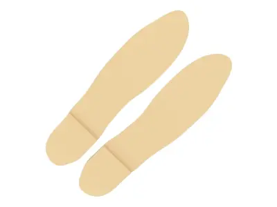 White Ballet Flat Shoes 3D model