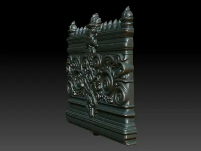 Indian Temple Wall basrelief 02 240613 3D print model